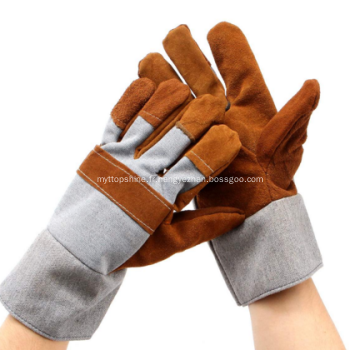 Europe Soudage Cuir de travail Protection des gants de sécurité